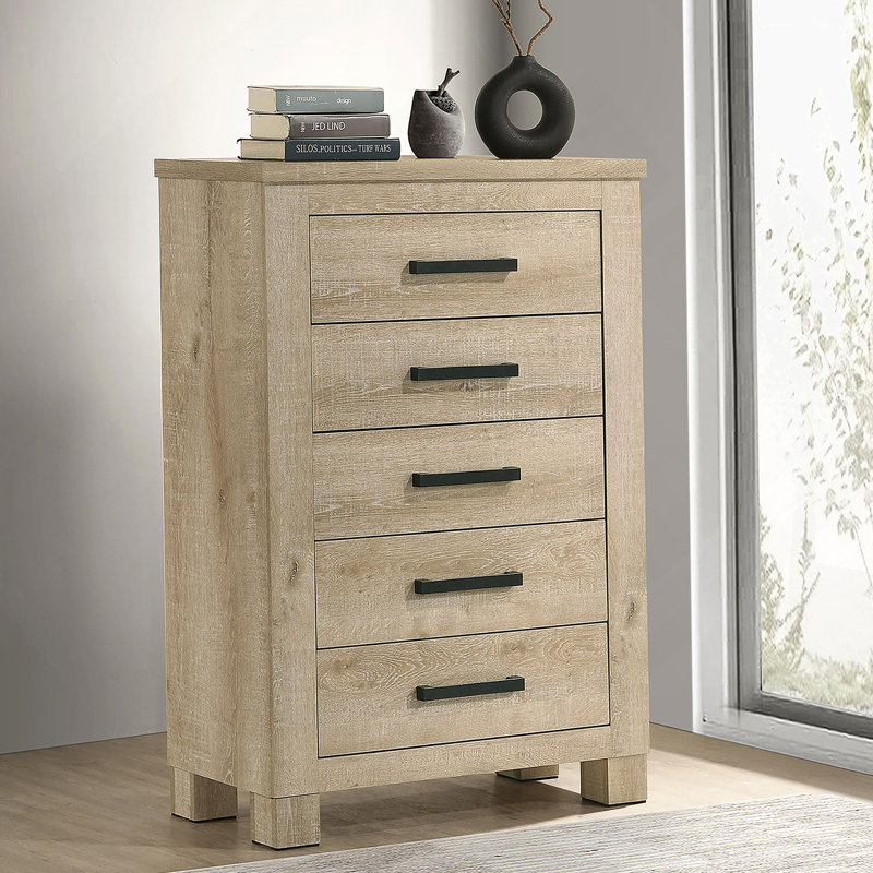 Commode 5 tiroirs en chêne