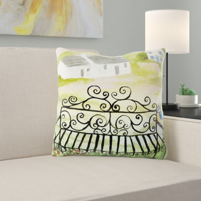 Paschall Watercolor Square Pillow Cover & Insert