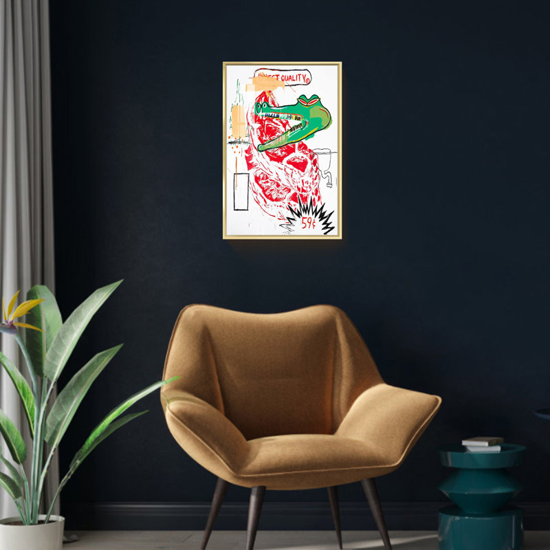 «Graffiti Art» sur toile, H 23,75 po x l 15,75 po x P 1,34 po, Or