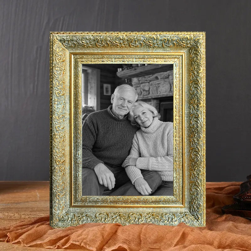 Cadre photo décoratif doré antique 3 pièces pour photos et tablettes de chambre 8 po x 10 po, Or antique, 3, 8" W x 10" H