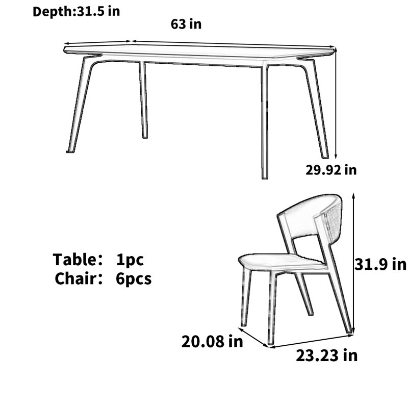 Taedyn, 29.92"H x 63"L x 31.5"W