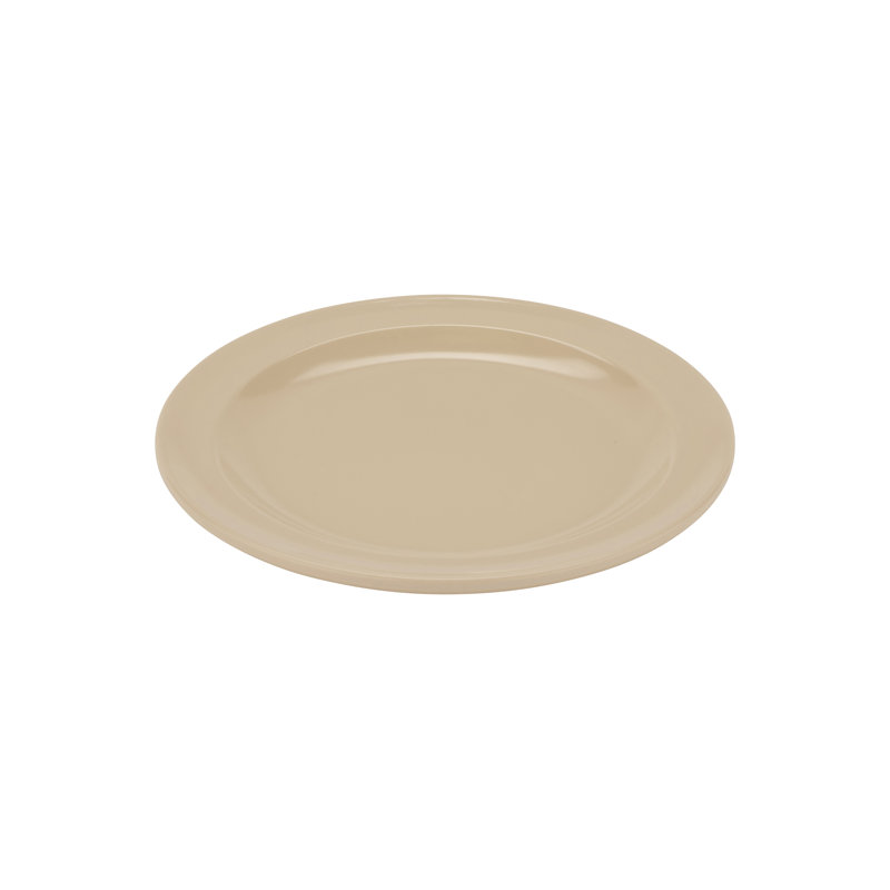 Melamine Round Appetizer Plates, 6.5", (Set of 12), Tan