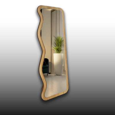 Unique Freestanding Curved Full Length Mirror
