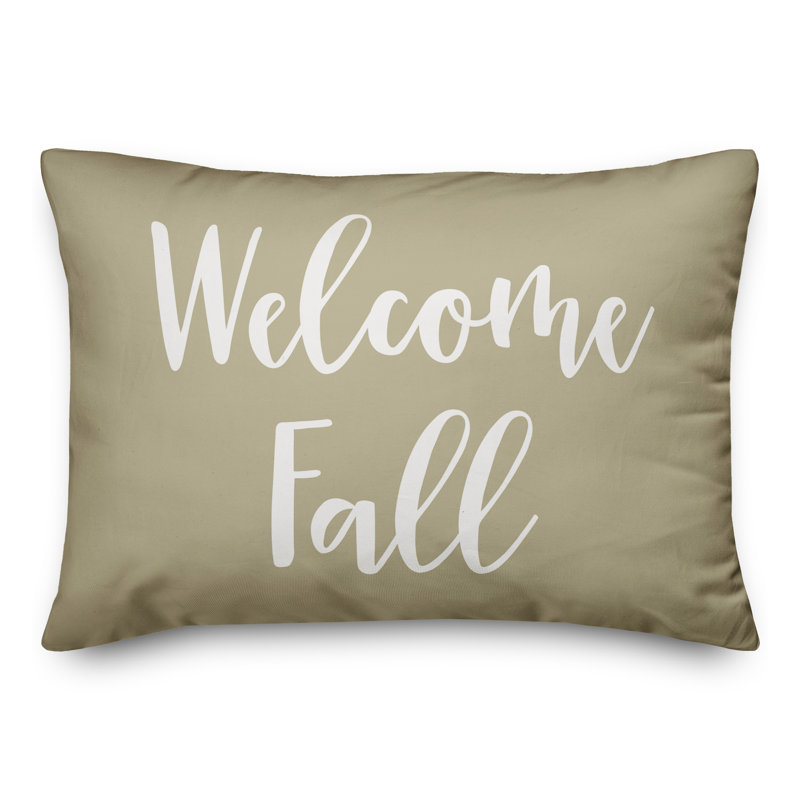  Housse de coussin rectangulaire Welcome, Beige
