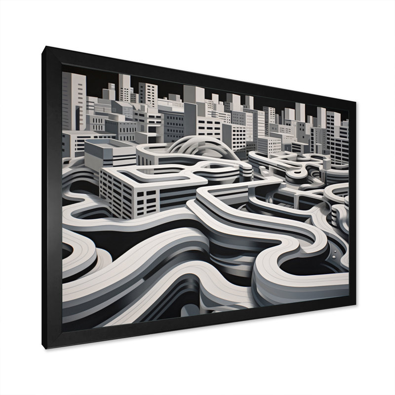 Skateboard Urban Rhythm sur toile, H 24 po x l 32 po x P 1 po, Cadre simple noir