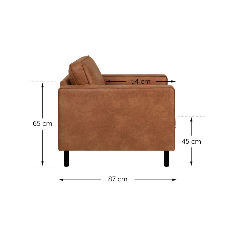 Linhart Upholstered Accent Chair, Brown