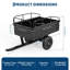 Remorque utilitaire de jardin, 17 pieds Chariot à benne robuste en acier d'une capacité de pi.-129464706