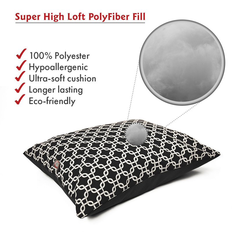 Coussin Super Value, Noir, Grand (l 46 po x P 35 po x H 7 po)