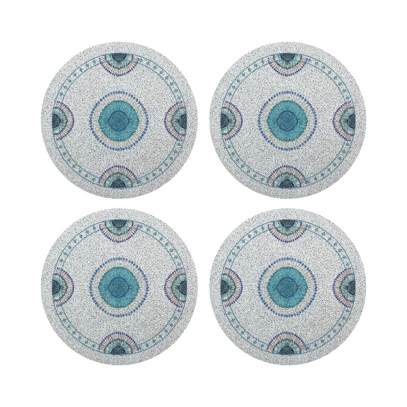 Glass Beads Round Beaded Placemats