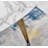 Wolcott Andara Luxury White Marble Effect & Gold Leg Rectangular Dining Table 63"