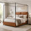 Upholstered Vegan Leather Bed