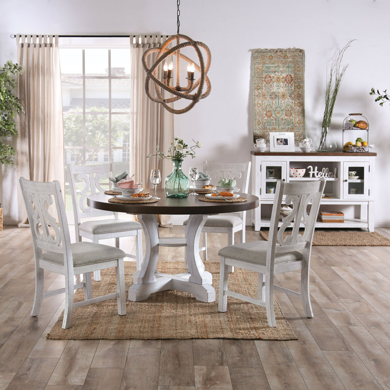 Pharoh 5 - Piece Pedestal Dining Set