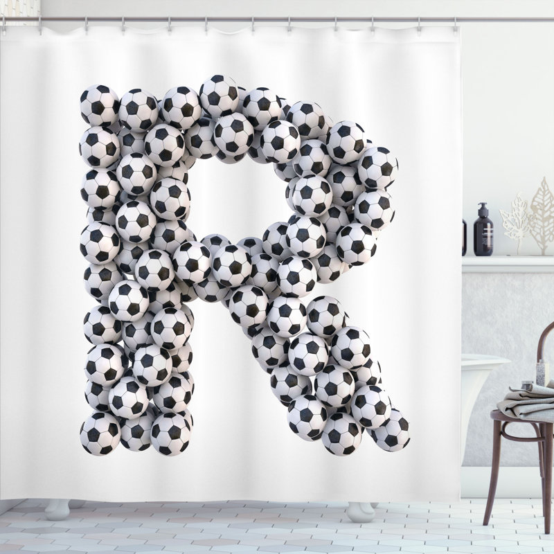 Shower Curtain with Hooks Included, 69" H x 105" W