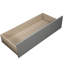 Lit plateforme simple avec tiroir gris - Bois massif pour une chambre à coucher moderne avec deux compartiments pratiques-2063136584