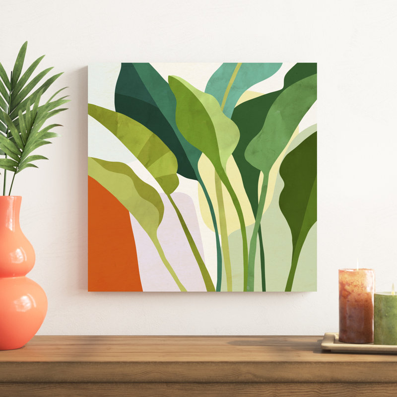 «Tropica I» par Victoria Borges - impression sur toile, H 20 po x l 20 po, Impression sans cadre, Sans cadre