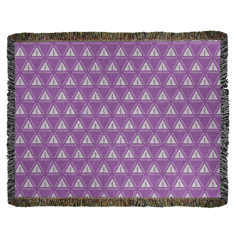 Couverture en coton Theo Nath, l 37 po x L 52 po, Violet