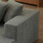 Canapé modulaire en chenille - Chaise rembourrée moderne avec sièges moelleux, coussins fixes et design polyvalent pour le salon, la chambre à coucher et le bureau-1457519600