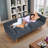 Tarantino Twin 75.3'' Upholstered Split Back Convertible Sofa-150406285