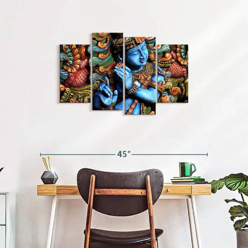 " Beautiful Krishna " 4 - Pieces, 22" H x 36" W x 1" D