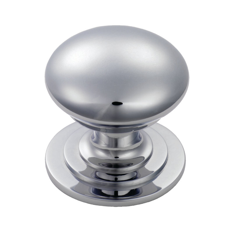 VICTORIAN KNOB (ONE PIECE) 25Mm, Satin Chrome, 4.2cm H x 4.2cm W x 4.2cm D