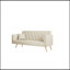 Canapé convertible de 71 pouces en velours beige rétro américain, convenant à un petit salon, une chambre à coucher ou un bureau-1765616746-1807402135