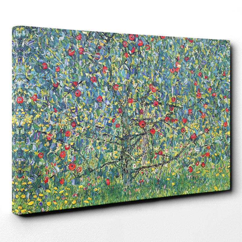 'Orchard with Roses' by Gustav Klimt - Wrapped Canvas Painting Print, 50cm H x 76cm W