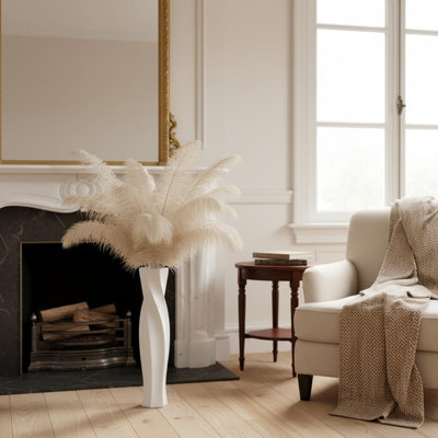 Vase de plancher 23,6 pouces Modern Modern Hexagon Twist