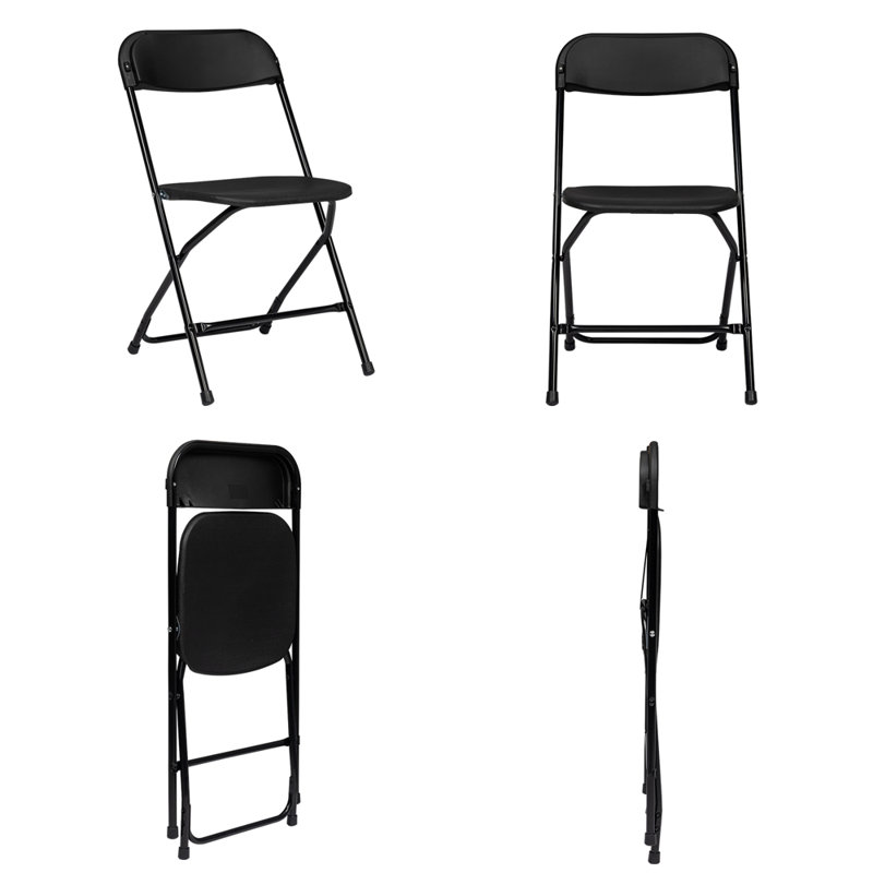 Plastic / Resin Folding Chair Set, Black
