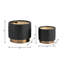 Pautah Textured Ceramic Planters for Outdoor and Indoor Spaces - Modern Flower Pots for Home, Living Room, or Patio Decor - Set of 2, 7", 5"-2024056219