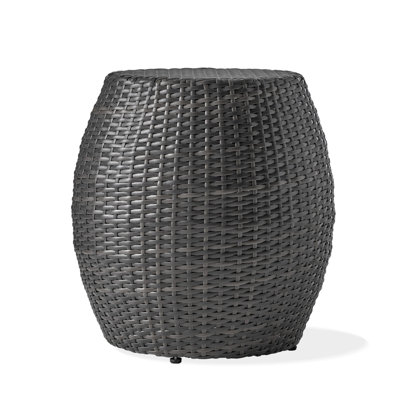 Grey Patio Side Table 14.00", Strong Iron Positioning, Outdoor Look Design 14.00" Table, Grey, Frame, Beauty