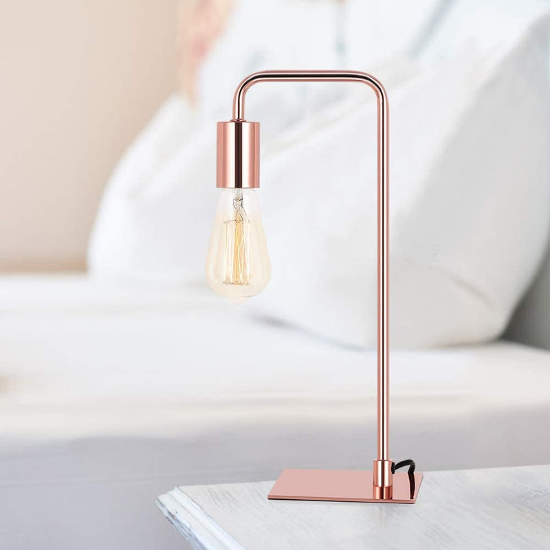 Lampe de table arquée 15,9 po Madhava, Or rose