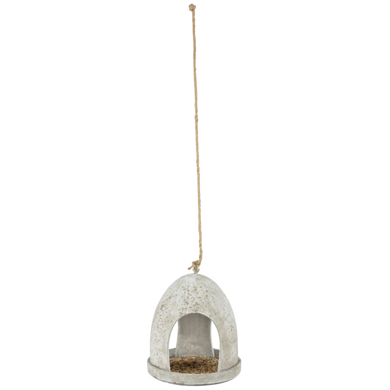 Aged Resin Dome Hanging Bird Feeder