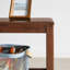 Table d'appoint en bois massif à 2 niveaux pour le salon, table de bout en noyer rustique avec tablette de rangement, support pour plante en bois d'hévéa