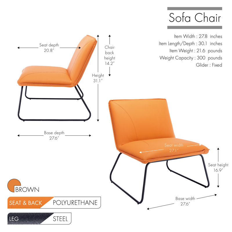 Chaise d'appoint Guthrie, Brun