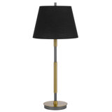 Siu 30 Inch Table Lamp, Metal Thin Pole w Finial, Shade