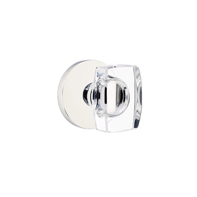 Privacy Windsor Crystal Knob with Disk Rose
