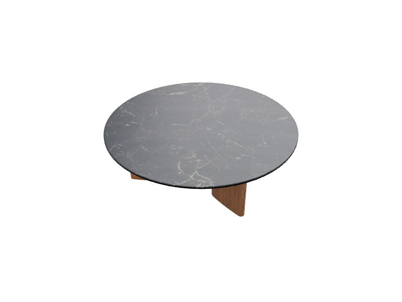 Tables basses Sandy, Noir Calacatta