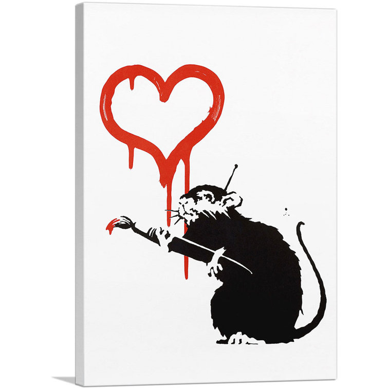 There Is Always Hope Balloon Girl by Banksy - Wrapped Canvas Painting Print ARTCANVAS Size: 18 H x 26 W x 0.75 D