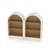 Arched Bookcases Set Of 2, Mdf Wood Modern Farmhouse Home Storage