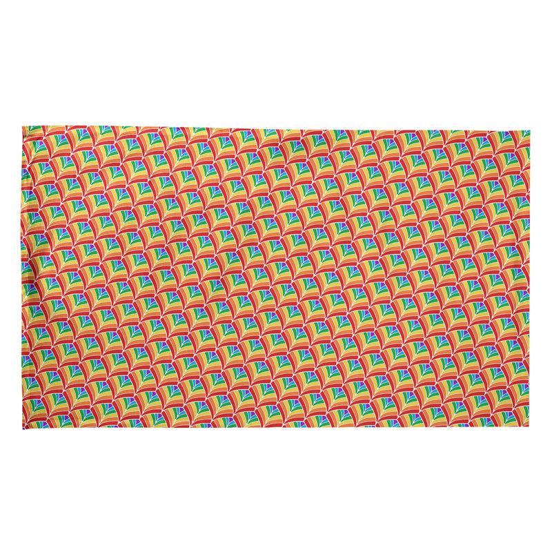 Tea Towel Kitchen Towel, Poly Twill, Red/Orange