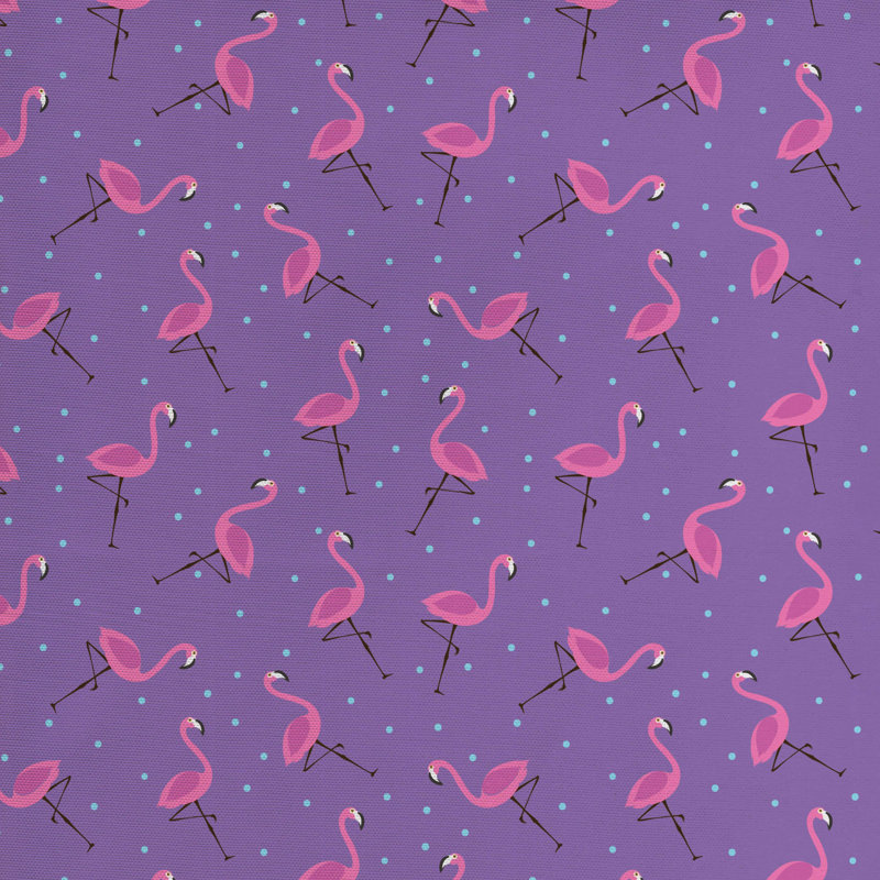 Tissu flamant rose, l 58 po x L 72 po