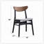 Ensemble de salle à manger contemporain 5 pièces noir et noyer avec 4 chaises d'appoint