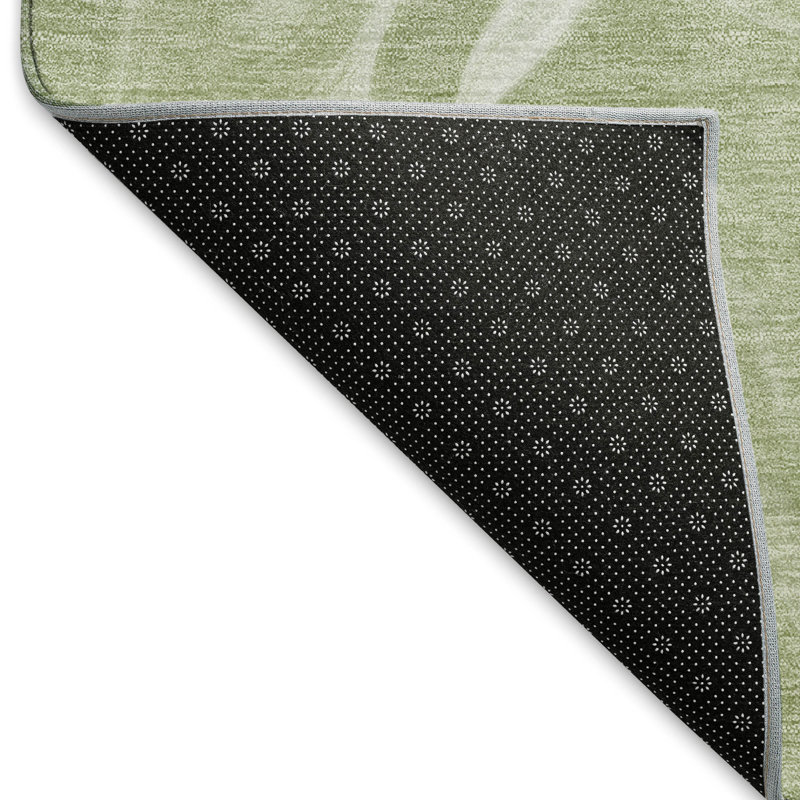 Premium Machine Washable Prisco Aloe Rug, Rectangle 5' x 7'6"