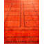 Tapis orange contemporain en laine noué à la main Haydon 9 pi 1 po x 12 pi 4 po