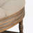 Round Tufted Upholstered Fabric Ottoman