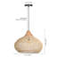 Luminaire suspendu en rotin naturel 1 lumière-105891634