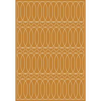 Tapis de surface géométrique orange Trend