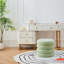 Repose-pieds rond avec rangement, tabouret Sherpa moderne, tabouret de coiffeuse Teddy avec plateau rabattable-551485534