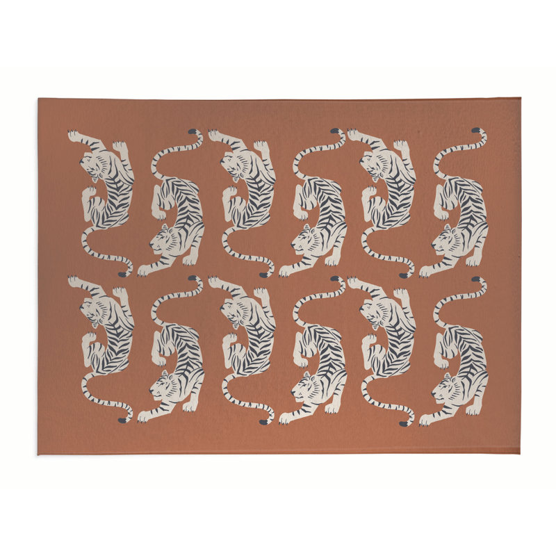 Tapis de bureau léger Hey Tiger, L 36 po x P 60 po, Terra Cotta