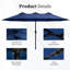 Parasol de patio extérieur à double face avec manivelle: protection UV supérieure, manivelle et ventilation faciles-836074085